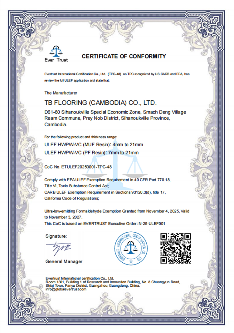 CARB Certificate